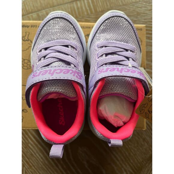 Skechers Toddler Girls Skech-Stepz 2.0 Easy Peasy Athletic Sneaker Purple size 7 - Picture 6 of 8
